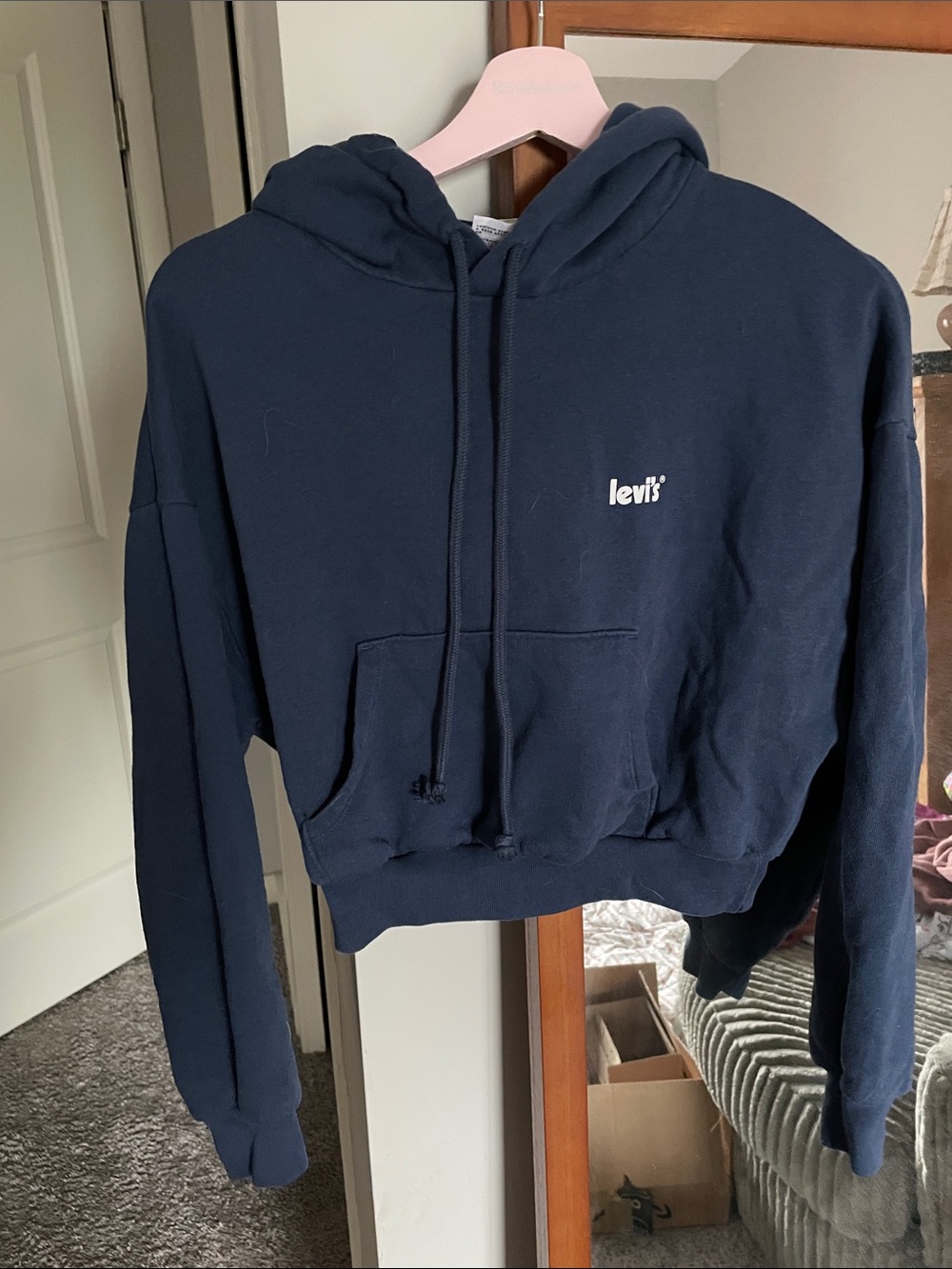 Levi’s Navy Cropped Hoodie